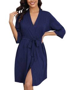 lot 9940 image: Ekouaer Robes for Women Bathrobe Soft Lightweight Knee Length Loungewear M
