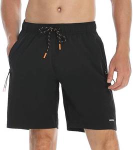 lot 9968 image: HODOSPORTS Mens No Liner Swim Trunks Quick Dry 9 Inch with Zipper Pockets Bathing Suits for Men Lineless Swim Shorts Black XL