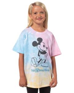 lot 9993 image: Walt Disney World Toddler and Big Girls Vintage Mickey Mouse Shirt Tie-Dye Kids Short Sleeve T-Shirt (X-Small)
