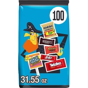 lot 157 image: HERSHEYS Chocolate & Sweets Halloween Candy Minis 31.55oz100pc