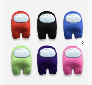 lot 182 image: 6 Pack Among Us 4 Plushies with Squeakers