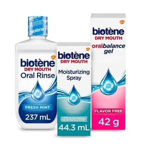 lot 205 image: Biotene Dry Mouth Oral Rinse, Spray & Moisturizing Gel Kit