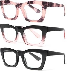 lot 215 image: REAVEE Reading Glasses for Women, Blue Light Blocking, Oversized, 1.50