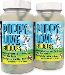 lot 243 image: Puppy Love Bubbles Peanut Butter & Bacon 4oz Bottle 2-Pack