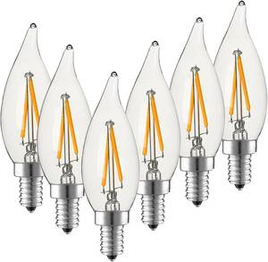 lot 248 image: Dimmable LED Candelabra Bulb, 25W Eq, 2700K, 200lm, 6-Pack