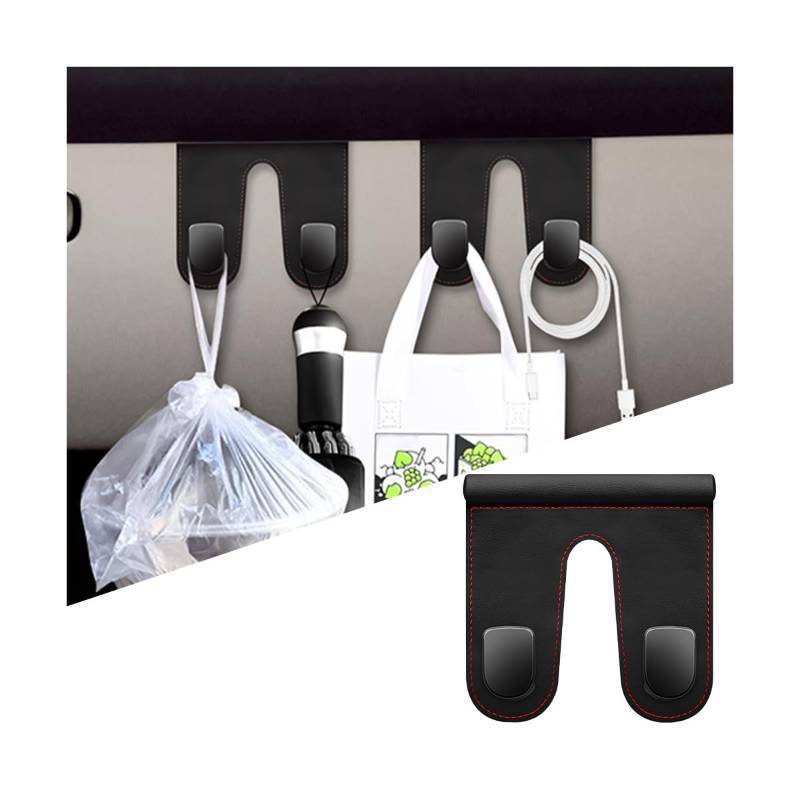 lot 42334 image: Mandark Car Co-Pilot Glovebox Hooks, Anti-Scratch Auto Co-Pilot Glove Box Hanger, Vehicle Interior Storage Organizer for Handbags Purses Coats, Universal for RV, SUV, Truck (BlackDouble Hooks) - Retail $7