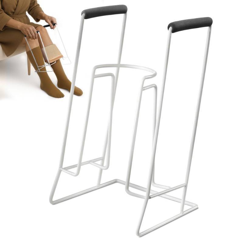 lot 22345 image: Mars Wellness Stocking Donner Sock Aid Tool for Compression Socks Men or Women - Large - Strong Metal Design with Soft Foam Grips - Dressing Aid Hip Kit Easy Use with Stockings and Compression Socks - Retail $55