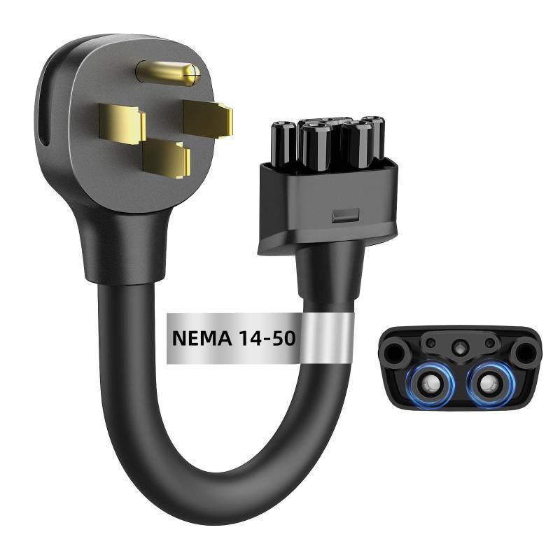 lot 33523 image: Otytkgo NEMA 14-50 Adapter for Tesla Gen 2 Mobile Connector, 240V 32A EV Fast Charging Adapter, 11 Inch Heavy-Duty Cable, Safe & Durable, Compatible with Tesla Model S 3 X Y - Black - Retail $50
