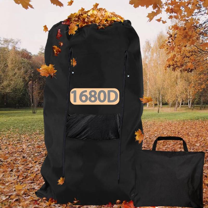 lot 23911 image: 1680D Anti-Tear Lawn Tractor Leaf Bag, Waterproof Leaf Bag for Riding Lawn Mower with Side Zipper and Mesh for No Dust Blow Back, Fast & Easy Leaf Collection (54 Cu. Ft, 96x56)