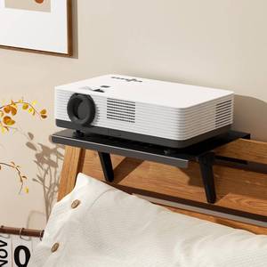 lot 23095 image: CABTE Metal Projector Mount Adjustable Angle, Suitable for Projectors and Speakers Perforated Design for Heat Dissipation Foldable for Storage,Hidden Wall-Mounted (11.81  9.45inch) - Retail $25