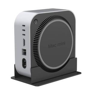lot 23099 image: bylitco Metal Desktop Stand for 2024 Mac mini M4M4 Pro, Perfect for Desk Organization and Heat Dissipation Soft Cushioned Protection, Space-Saving Design- Black - Retail $19
