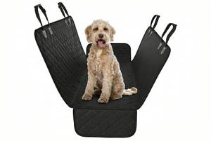lot 23107 image: Active Pets Black Standard Dog Car Hammock Back Seat Cover, Waterproof Backseat Cover Protector for Truck Bench Rear of Sedans or SUVs, Essential Pet Supplies Vacuum or Wipe Clean, Machine Washable - Retail $39