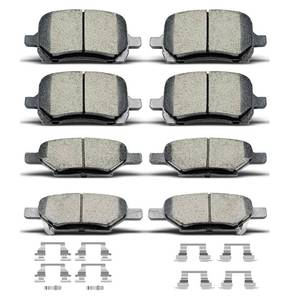 lot 23120 image: D1033 D1160 8pcs Ceramic Front Rear Brake Pads Set With Clips Fit For 2008 Chevrolet Cobalt,For 2004-2012 Chevrolet Malibu,For 2007-2009 Pontiac G5, For 2006-2010 Pontiac G6,For 2007-2009 Saturn Aura - Retail $32