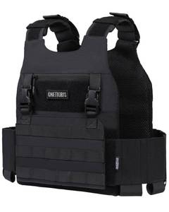 lot 24329 image: OneTigris Low Profile MOLLE Vest Adult with Hook and Loop Cummerbund, Side Elastic Holder Pockets Vest - Retail $80