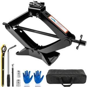 lot 24332 image: nkpyln 3 Ton (6610 Lbs) Car Jack, Universal Heavy Duty Scissor Jack, Professional Spare Tire Changing Kit with Lug Wrench, Portable Car Emergency Lift Jack Kit for Car, SUV, Sedan, Crossover - Retail $27