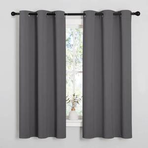 lot 24341 image: NICETOWN Thermal Insulated Grommet Blackout Curtains for Bedroom (2 Panels, W42 x L63 -Inch, Grey) - Retail $29