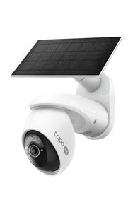 lot 24357 image: Tapo 4K Outdoor PanTilt Wireless Security Camera - Battery with Solar Charging, 360° Motion Track, 247 Capture, PersonVehicle Detection, Subscription-Free Local Storage or Optional Cloud, C660 KIT - Retail $160