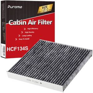 lot 24363 image: Puroma Cabin Air Filter with Activated Carbon, Replacement for CP134, CF10134, Honda & Acura, Civic, CR-V, Odyssey, CSX, ILX, MDX, RDX, AT134 (1 pc) - Retail $9