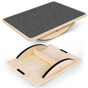 lot 24366 image: Balance Board Professional Wobble Board for Adults Anti-Slip 350LBS Balance Boards for Physical Therapy Standing Desk Core Strength Wooden Balance Board Rocker Board - Retail $24