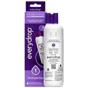 lot 30411 image: everydrop by Whirlpool Ice and Water Refrigerator Filter 1, EDR1RXD1, Single-Pack - Retail $57