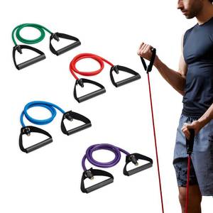 lot 30417 image: SPRI Xertube Resistance Bands with Handles All Exercise Cords Sold Separately with Home Gym Workout Fitness Door Anchor Attachment Option -SPRI XERTUBES 4 Multi-Pack - Multi - Retail $42