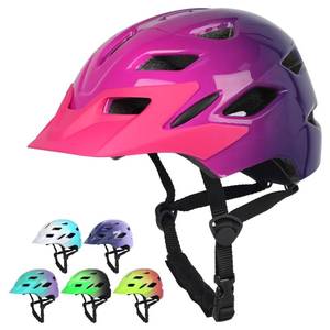 lot 30423 image: Kids Bike Helmet,Bavilk Kids Boys Girls Bike Helmets with LED Light Detachable Visor Children Youth Teen Multi-Sport for Skating Cycling Scooter Skateboard Adjustable & Lightweight 19.7-22.4 - Retail $34