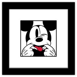 lot 30425 image: Trends International Gallery Pops Disney Mickey Mouse - Mickey Expressions - Funny Face Wall Art Wall Poster, 12 x 12, Black Framed Version - Retail $20