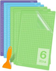 lot 30435 image: Gwybkq Cutting Mat 8.5x12in, Compatible With Cricut Joy Xtra 2 Pack Reusable Sticky (Light, Standard, Strong) Grip Cricket Cut Mats Replacement Durable Adhesive Sticky - Retail $10
