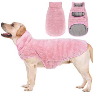 lot 30437 image: Malier Dog Winter Coat, Reversible Fleece, Small, Pink - Windproof, Warm Dog Jacket for Small Medium Large Dogs sz s - Retail $19