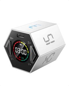 lot 30441 image: Ticktime Pomodoro Timer, Productivity Timer Cube, 3510152530 Min Presets, Custom Countdown & Stopwatch 1-99m59s, SoundVibrationSilent, Magnetic, Rechargeable, for ADHD Study Work, Gray - Retail $38