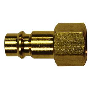 lot 30447 image: Milton Industries S-761 14 FNPT HIGHFLOWPRO V-StyleEuropean Interchange Brass Air Plug Fitting (High Volume Low Pressure Application), Pack of 10 - Retail $3