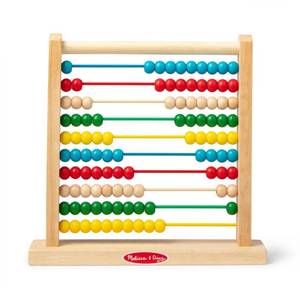 lot 30456 image: Melissa & Doug Abacus Classic Wooden Toy with 100 Beads - Preschool Learning Activities and Math Games for Kids, Homeschool Essentials for Ages 3 - Retail $13