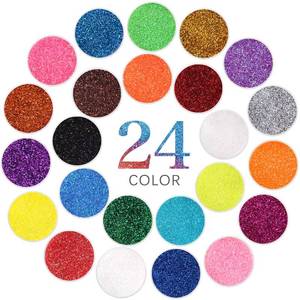lot 30458 image: Extra Fine Glitter Powder for Craft, 24 Colors Holographic Cosmetic Laser Glitter for Nail Body Eye Hair Face Lip Gloss, Iridescent Glitter Powder for Tumbler and Makeup (24 Fine) - Retail $6