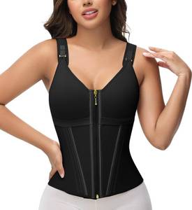 lot 30471 image: SHAPSHE Waist Trainer Corset for Women Tummy Control Sport Workout Body Shaper Vest for Women Postpartum Gym Zipper and Hooks sz S - Retail $51