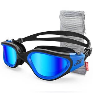 lot 30478 image: ZIONOR Swim Goggles, Upgraded G1 Polarized Swimming Goggles Anti-fog for Adult Men Women A1 (Polarized  Mirror Blue) - Retail $26