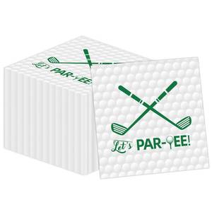 lot 30482 image: 50PCS Golf Paper Napkins Party Decorations, Disposable Luncheon Napkins Cocktail Napkins Sports Theme for Kids Birthday Baby Shower Hole in One First Golf Theme Party Supplies - Retail $8