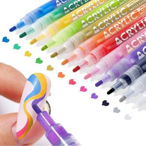 lot 30500 image: IONSGAKO 12 Colors Nail Art Pens Set, Nail Polish Pens Quick-Drying Acrylic Paint Markers Nail Art Drawing Painting Liner Pens Kit for Home DIY Nail Art Design Manicure Tools - Retail $9