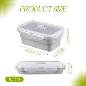 lot 30787 image: 4pk Silicone Collapsible Food Storage Containers with Airtight Lids 17 oz Collapsible Bowls with Lids for Camping Silicone Containers for Lunch Box for Kitchen, Freezer Microwave Dishwasher Safe - Retail $30