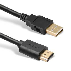 lot 30835 image: PIKTIME USB to HDMI Cable, USB 2.0 Male to HDMI Male Charger Cable Splitter Adapter - 0.5M1.64ft - Retail $6