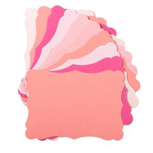 lot 30842 image: 50 Pack Blank Kraft Cards Cardstock Thick Paper Brown Greeting Cards for DIY Gift Card Menus, Baby Shower and Wedding Invitations (Pink, 5 Colors, 5x7IN) - Retail $9