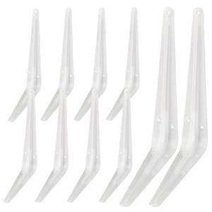 lot 30844 image: Shelf Brackets, White 10x8 in Heavy-Duty L Bracket 10 PCS, Metal Angle Bracket Used for Suspension Rustic Farmhouse Decoration - Retail $16