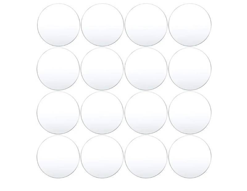 lot 57104 image: 16 Pieces Clear Circle Acrylic 0.08 Inch Thick Round Acrylic Blanks Discs Panel for Picture Frame Painting DIY Crafts(4 Inch 10.16 cm,Clear) - Retail $8