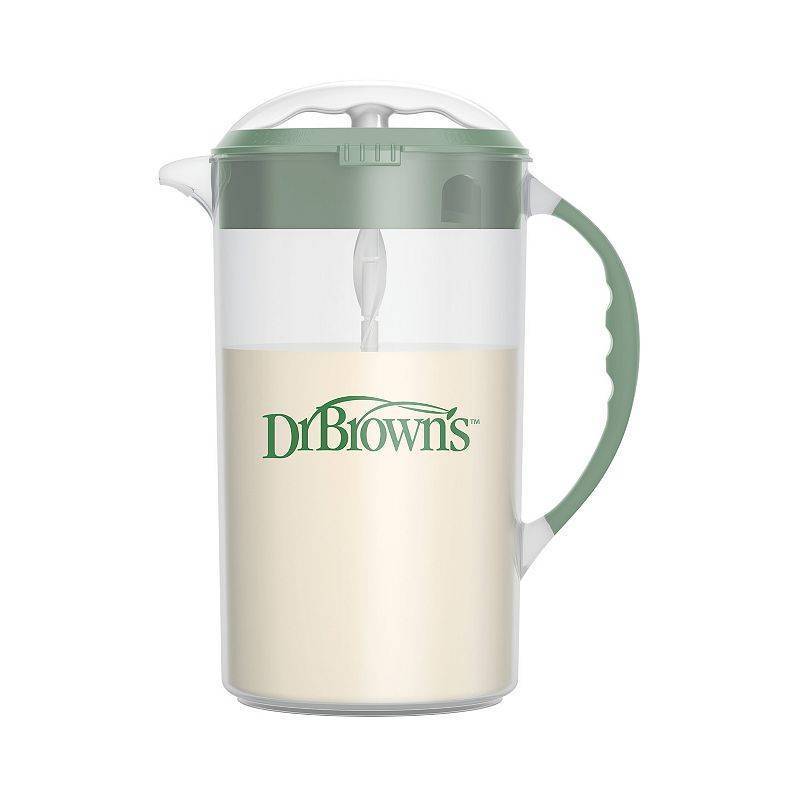lot 57106 image: Dr. Browns Baby Formula Mixing Pitcher with Locking Lid & No Drip Spout - 32oz - Green - Retail $25