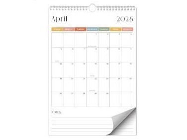 lot 57109 image: Beautiful 2026 Wall Calendar - Runs from January 2026 until July 2027 - Large 15 x 10 Office Wall Calendar for Easy Organizing - Retail $3