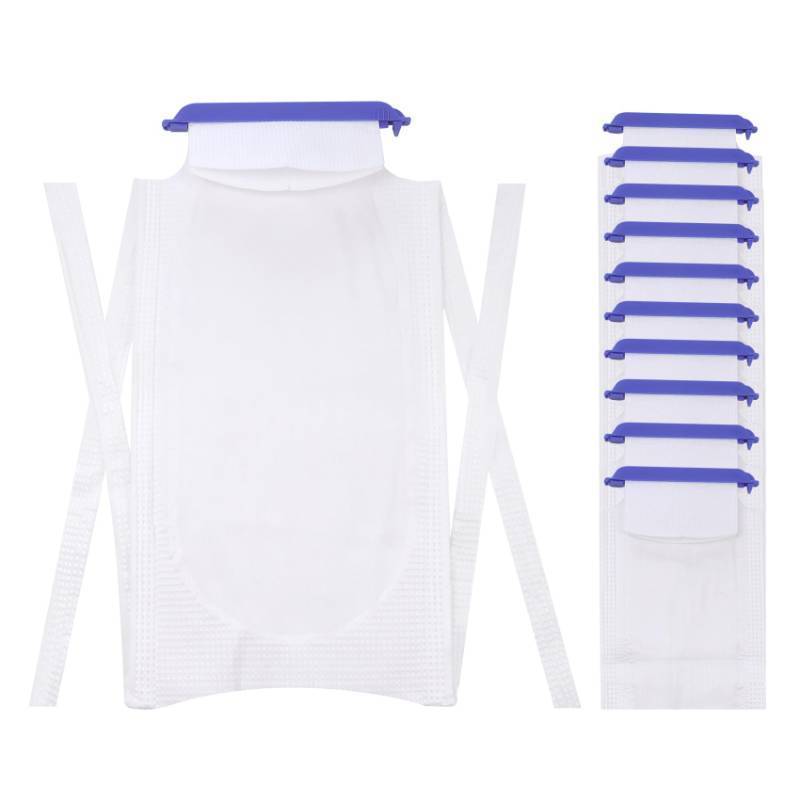 lot 57110 image: Pallesen Refillable Ice Bags with Clamp Closure Easy-Filling Hospital Ice Pack with Soft Outer Cover, Leak-Resistant Inner Layer, Ideal for Pain Relief (5, White, Large) - Retail $12