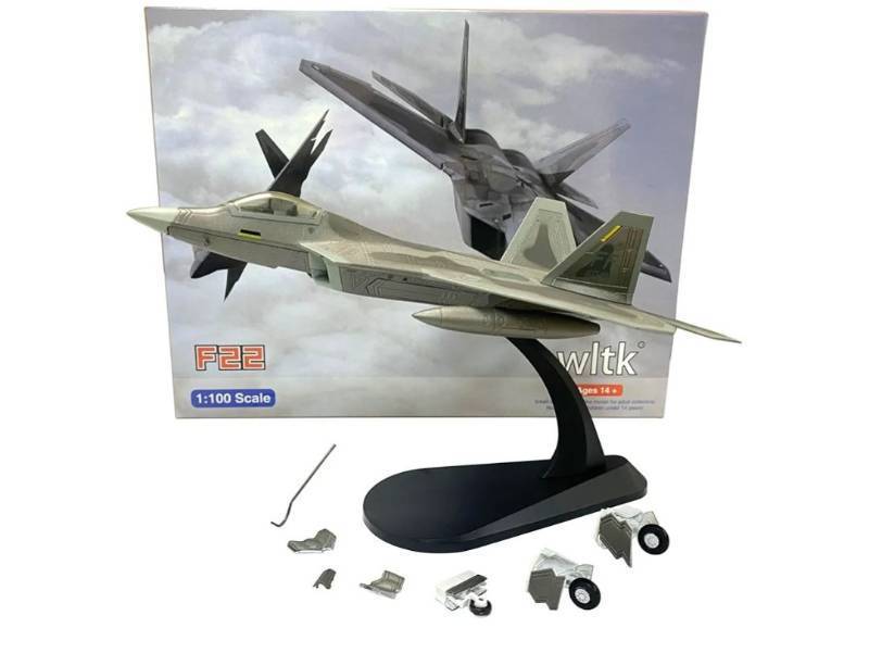 lot 36876 image: USAF F-22 Raptor 1100 Diecast Aircraft Model (Interchange Mode) - Retail $37