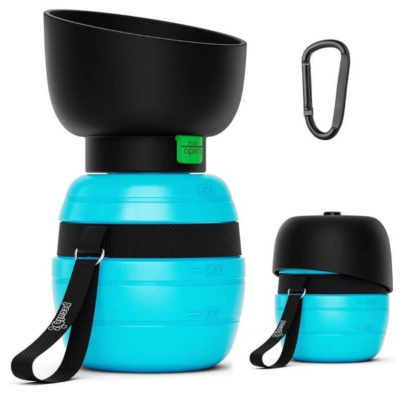 lot 36886 image: Portable Dog Water Bottle, 2 in 1 Cat Dog Travel Water Bottle Bowl Leakproof with Double Seal, BPA Free, Lightweight, Pet Small Animal Water Bottle Dispenser for Outdoor Walking Hiking Travels - Retail $13