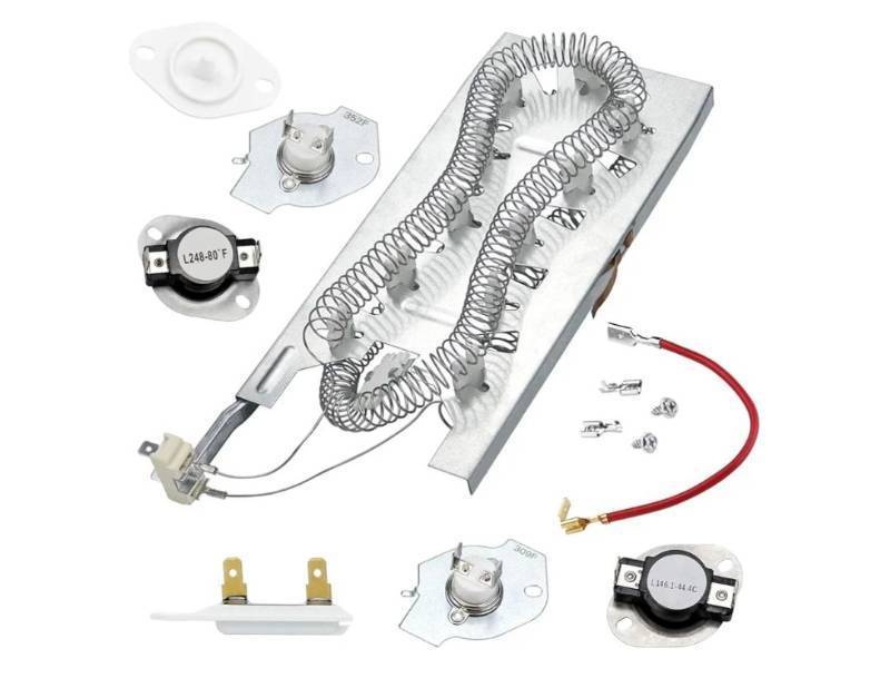 lot 36911 image: WP3387747 3387747 Dryer Heating Element Kit-Compatible With Whirlpool Cabrio Kenmore He2 Kenmore Elite He3 Maytag Dryers- GEW9250PW0 GEQ9800PW1 WD05X30818 GEQ9800PW2 GEQ9800PW1 MEDB835DW4 By TOMOON - Retail $27