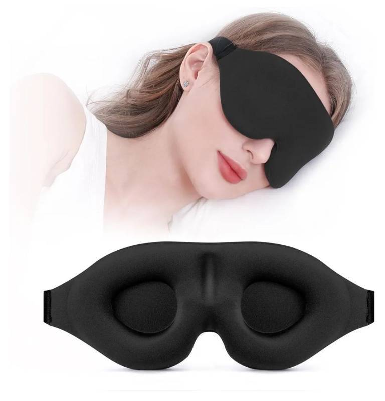 lot 36962 image: Sleep Mask for Side Sleeper, Complete Light Blocking 3D Sleeping Eye Mask, Soft Breathable Eye Cover for Women Men, Relaxing Zero Pressure Night Blindfold - Retail $10