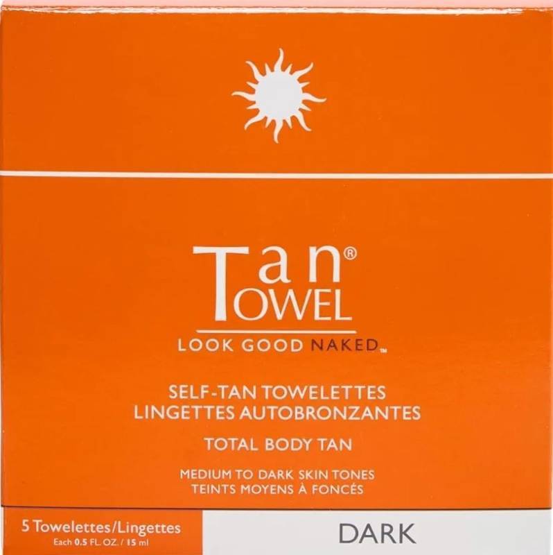 lot 46006 image: TanTowel Womens Full Body Tan Towelettes - 3 Pack, Dark, 0.5 Fl Oz (Pack of 3) - Retail $35